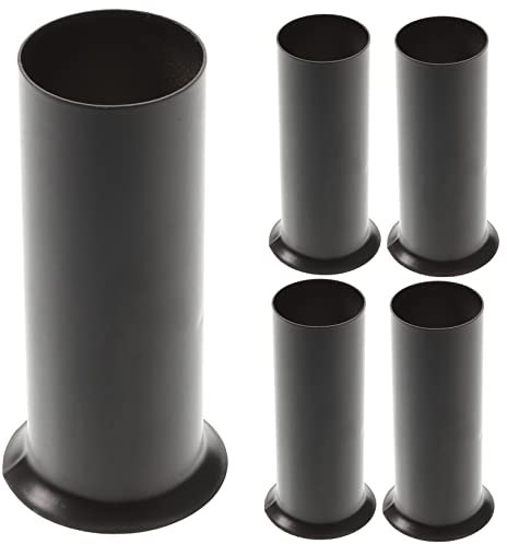 DOITOOL Kronleuchter Sockelabdeckungen Metall Hülsen Ärmel für Kerzenleuchter Lampen Basis 6 Stück Schwarz 30 X 80mm Beleuchtungszubehör für Haushaltskerzenlampen und Kristalllampen