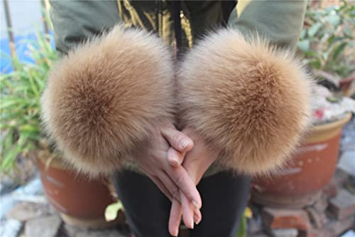 Muñequeras de piel sintética para mujer, muñequeras de piel sintética, puños de piel, puños de piel sintética, manguitos de piel sintética #2