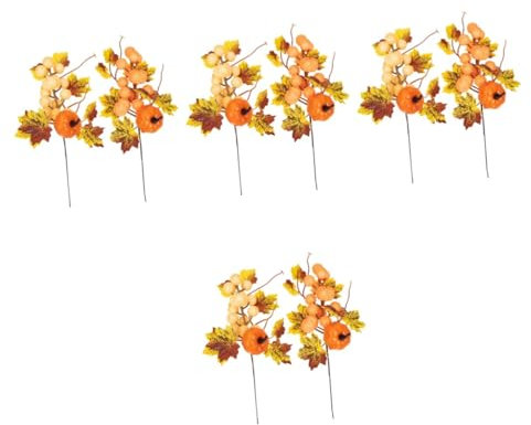 MUCKLILY 8pezzi Decorazioni Autunnali Zucche Per Addobbi Ringraziamento e Halloween Simulati Per Arredamento Casa e