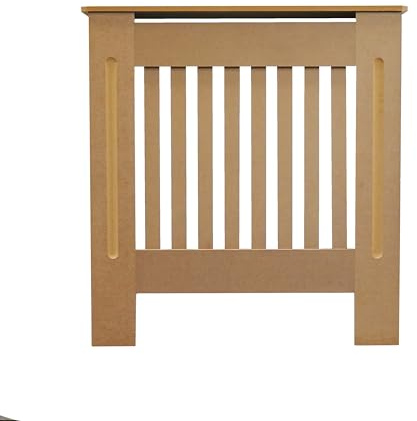 Airwave Radiator Cover Vertical Line Style Unpainted MDF Radiator Heating Cover (Small)