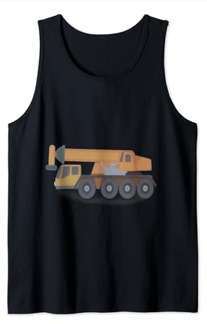 lifting platform vehicle colored comic design Tank Top