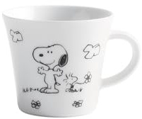 KAHLA Peanuts Obertasse 0,22 l Peanuts Flower | weiße Kaffeetasse mit Peanuts Motiv aus Porzellan