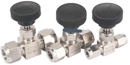 1 Stück Installationsrohr Außendurchmesser 3 mm-16 mm 1/8-1/2 Absperrventil aus Edelstahl 304, Durchflussregelventil, Kompressionsverbindung(Size:1/8)