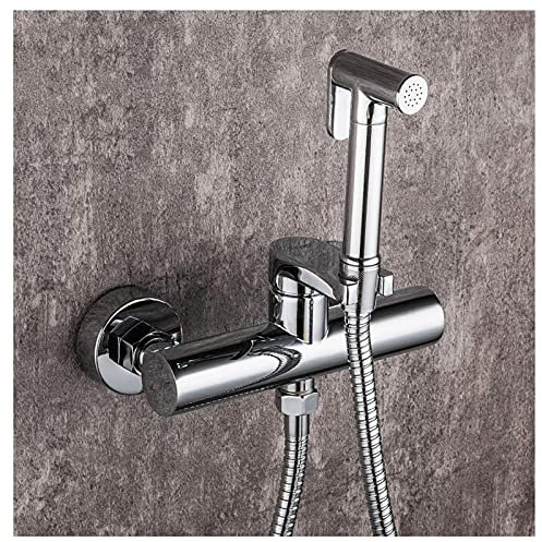 NSTVVEE Bidetarmaturen Wandmontage Duschhahn Bidet WC-Sprüher WC mit Hand-WC-Waschmaschine Mischbatterie Dusche