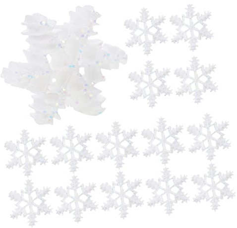 CORHAD 50stücke Mini Schneeflocken Aus Resin Weihnachtsdekoration Für -projekte Handgefertigte Mikro-landschaftszubehör Winteraccessoires Für Festliche Bastelarbeiten