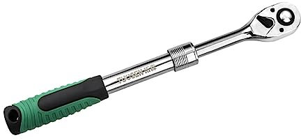 Uonlytech Tooth Ratchet Wrench Telescopic Ratchet Wrench Comfortable Handle for Repair Tasks and Quick-Release Functionality