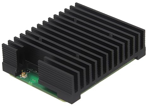 Geekworm Aluminum Cooler for Raspberry Pi CM5 Compute Module 5 (C519) | 15mm Thickness, High-Efficiency Aluminum Cooling, Wireless Signal Cutout Design, Support 30×30mm Fan