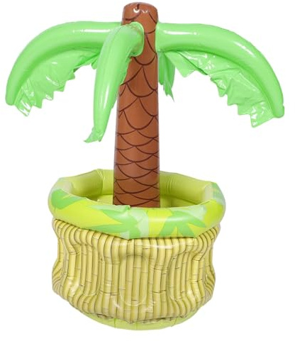 Neuytiky Aufblasbare Palme, Partykühler, Eiswürfelfass, für BBQs, Garten, Strand oder Festlichkeiten
