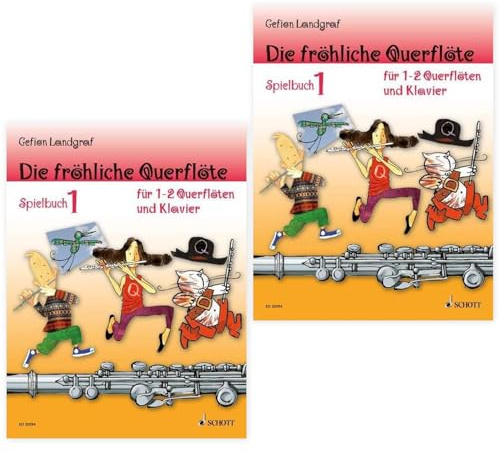 Die fröhliche Querflöte Spielbuch 1 |Doppelpack| Querflötenschule | ED20594 | 9783795759223 | Band 1 + Pflegetüche