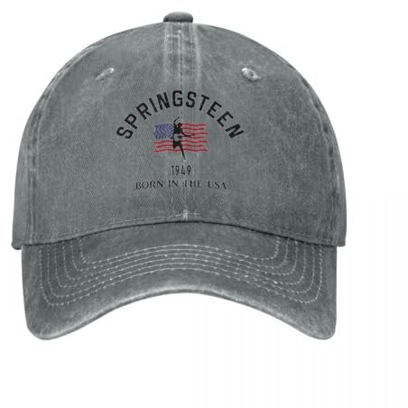 Vintage Bruce, Hüte geeignet für USA-Fans, Springsteen Baseballmützen Unisex-Stil Distressed Baumwolle Snapback Hut Heartland Rock Outdoor Sommer Hüte Kappe