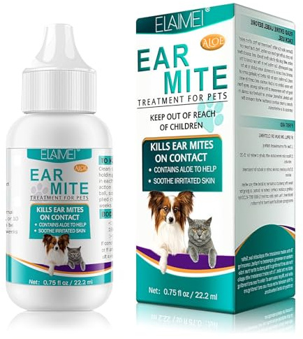 Impoditiongs 22.2ml Ohrenreiniger für Hunde & Katzen, Katzen Ohrenreiniger