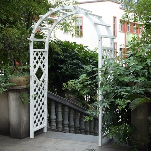 AJTXCSFOQL Legno Arco da Giardino a Traliccio, 210 225 247 260 cm Supporto per Rose e Piante Rampicanti, Terrazza Esterni Balcone Pergolato Pergola, Facile Montaggio(120x210x50cm)