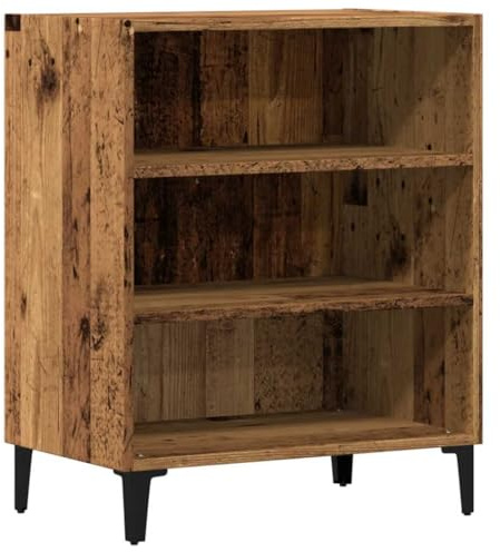 ULUYYUC Vetrinetta Soggiorno Mobile Cucina Salvaspazio Mobiletto da Esterno Mobile Basso Soggiorno - Credenza Legno Antico 57x35x75 cm in Truciolato per Ufficio Ingresso Soggiorno Bagno