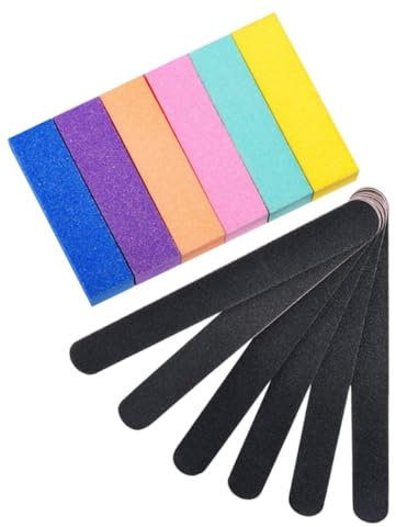 DEARMAMY 13piezas Kit De Esmalte De Uñas De Bloque De Lijado y Tiras De Pulido De Uñas Para Manicure Profesional Casa