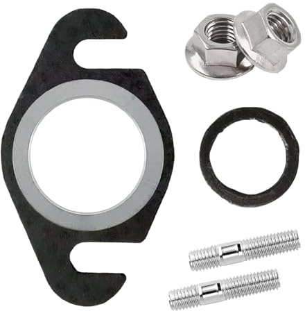 Aoreun Auspuffdichtung Set, Auspuff Stehbolzen Krümmer Dichtung Set, 50ccm 2T Roller Einzylinder Auspuff, Motorrad Auspuffdichtung Universal Auspuffkrümmer,Kompatibel mit Aerox Bw's,Aerox,Mach-G,Jog-R