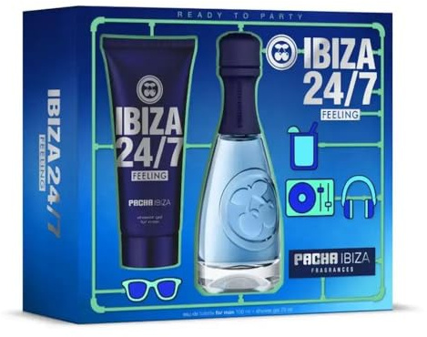 Pacha Ibiza 7/24 Feeling Eau De Toilette For Man 100Ml + Gel De Baño 75Ml