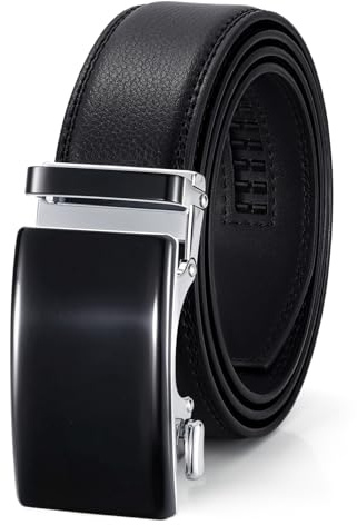 JASGOOD Women Leather Ratchet Slide Belt for Jeans Dresses Pants Womens Belts with Automatic Buckle
