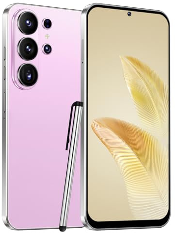 TalkCeLL Unlocked 4G Smartphone, 6.6 Incell HD Display, 4GB+32GB (Expandable to 256GB), 5000mAh Battery, 13MP+16MP Dual Camera, Android 12, Face Unlock, Triple Card Tray, OTG Support (Pink)
