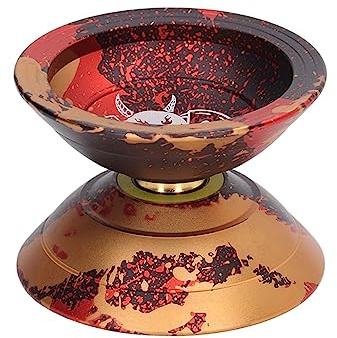 Chrees Yo-Yo-Spielzeug, H-förmige Saitentricks, Professionelles Yoyo mit Sandgestrahlter Oberfläche und Leuchtenden Farbübergängen, für Anfänger und Fortgeschrittene (Golden)