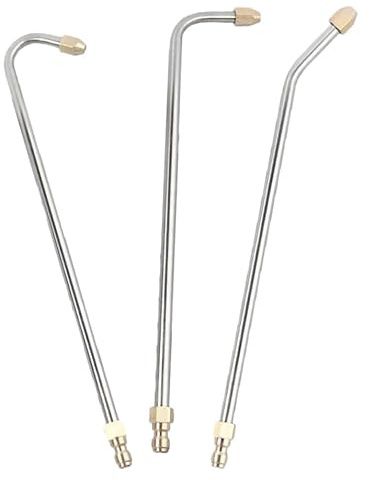 MAGICLULU Kit de 3 Pièces pour Ambiance Estivale avec Tuyau de Nettoyeur Haute Pression en Acier Inoxydable, Buse Coudée et Tige de Gouttière pour Nettoyage Haute Pression