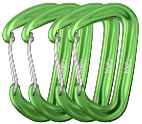 Azarxis karabiner Schnellverschluss mit 1200kg Belastbarkeit, Rostfrei und Ultraleicht, Karabinerhaken Schlüsselanhänger aus Aluminium für Hängematte, Camping, Angeln