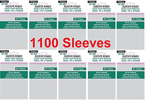 Sleeve Kings Euro Kartenhüllen 59 x 92 mm (10x110er Pack, 1100 Hüllen)