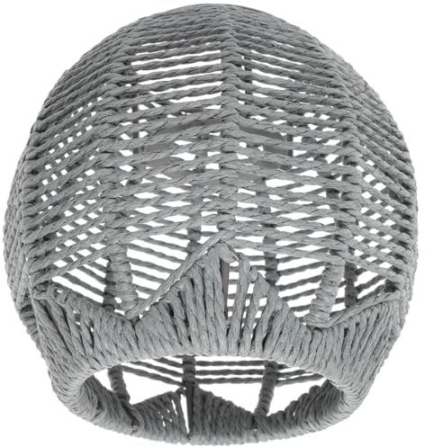 Vaguelly Wicker Lampshade Handmade Woven Rattan Lamp Cover Ceiling Light Shade for Pendant Lights Wall Lamps and Table Lamps Retro Chandelier Cover 5.91 X 5.91 X 5.51 in