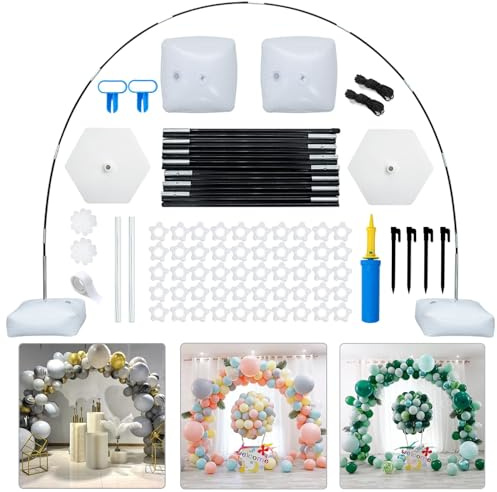 Kit de arco de globos, soporte ajustable para arco de globos, baby showers, suministros para fiestas de vacaciones y decoración de jardín al aire libre