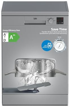 Beko DVN04X20S Full Size Dishwasher - Silver - E Rated