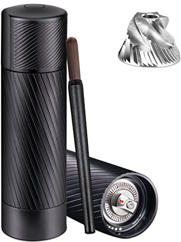 Homnoble Molinillo de Pimienta Profesional, Molinillo de Pimentero de Alto Rendimiento Molinillo de Pimienta de Metal Manual con Cuchilla de Acero Inoxidable y Grado de Molido Ajustable