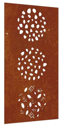vidaXL Garten-Wanddeko 105x55 cm Cortenstahl Blatt-Design