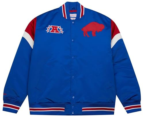 Mitchell & Ness NFL Heavyweight Satin Jacket - Buffalo Bills, XXL