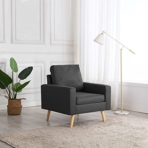CIADAZ Sessel, Sessel Wohnzimmer, Lesesessel, Stillsessel, Relaxing Chair, Fernsehsessel, Dunkelgrau Stoff