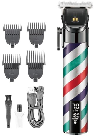 toothgeneric Hair Cutting Tool, Hair Trimmer Ceramic Blade Hair Clipper Cordless Hair Cutting Machine Rechargeable Barber Trimmer for Men