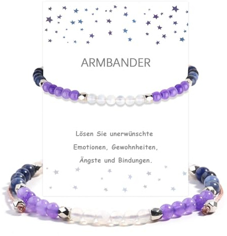 Armband für Frauen - Echtes Naturstein Armband - Perlenarmband für Damen - Heilkristall & Naturstein Schmuck Personalisierte Geschenke für Frauen mit winzigen 4mm Perlen