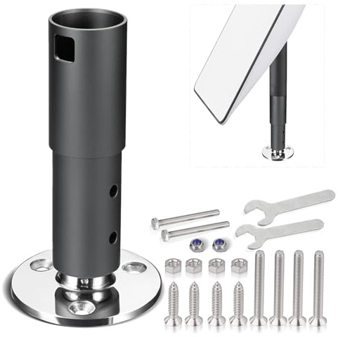 Bingfu Kit Montaggio Antenna per Attuazione V2 Standard Parabola Satellitare S*tar*link-Adattatore Tubi Solidi & Kit Base Antenne Acciaio Inossidabile - per Applicazioni Marine, Nautiche e Automotive