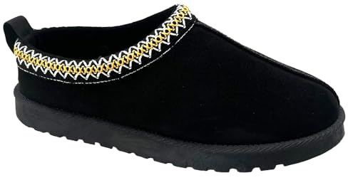sole london MENS SLIP ON SLIPPERS WARM COMFY FAUX FUR LINED SHOES MULES BOOTS