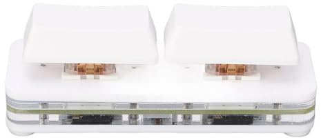 Teclado Programable para PC, Interruptor Rojo, Teclado OSU Programable con 2 Botones para Oficina (White)