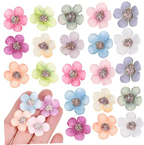 STOBAZA 150stücke Mini Kunstblumen Kopf Daisy Blüten Für Hochzeitsdekoration Bunte Seidenblumen Für Bastelprojekte Für Tischdeko Feste Und Heimdekoration