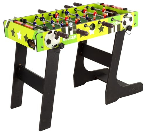 ColorBaby 85430 CB Games Calcio balilla per bambini Pieghevole, Gambe pieghevoli, 81 x 42 x 63 cm, 2 giocatori, Marcatori manuali, In Legno resistente, Giochi da tavolo, Calcio balilla per bambini, +6