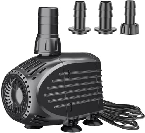 Biling Ultra-Quiet Submersible Pump for Aquarium 1520L/H, Energy Efficient Pond Water Pump with Filter for Dirty Water Garden Pond Hydroponic Circulation