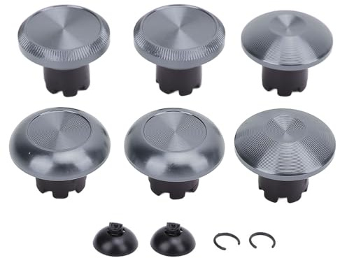 Thumbsticks en Métal pour Contrôleur PS 5 Edge, Joystick Analogique Interchangeable, Capuchons de Pouce Compatibles avec Les Contrôleurs PS 5/PS Pro/X Box (Noir)