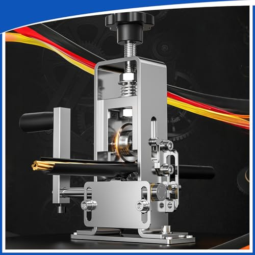 Wire Stripping Machine for 1-25 mm Cable, Manual/Electric Cable Peeler, Multiple Wire Stripper Aluminium Alloy, Multifunctional Stripping Tool, Cable Stripping Machine with Removable Handle