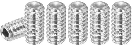 PATIKIL 30 Pcs Hex Socket Grub Screw, M2x4mm Flat Point Grub Bolt 304 Stainless Steel Head Socket Set Screws for Door Handles Light Fixture Repair