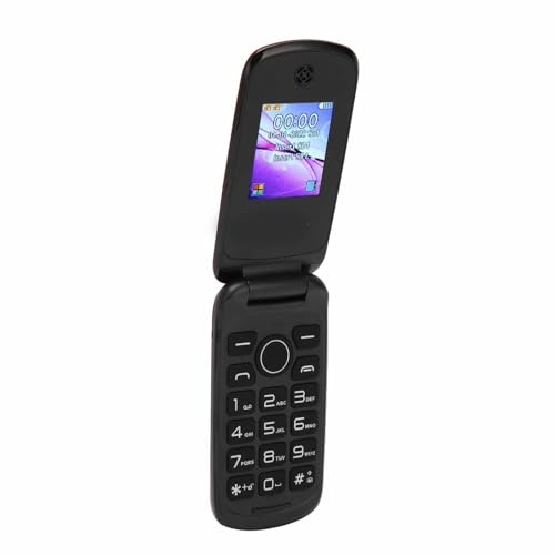 XUMIUZIY Entsperrtes Flip -Telefon, 2G Flip -Handy, Dual -SIM -Karte, 1,77 -Zoll -Farbanzeigebildschirm, Basic Flip Mobile, 1200 -mAh Große Tasten für Senioren, mit Leistungsfähigem