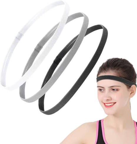 AEIOPRS 6 Pcs Haarband Herren Elastische Haarband Jungs Haarband Sport Haarband Jungen rutschfeste Haarband Männer Damen Dünn für Yoga Fußball Joggen