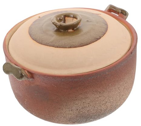 Alipis Casserole Clay Pot for Home Cooking Stewing Pot for Kitchen Use Lid for Baking and Making Porridge