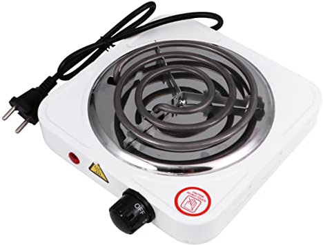 Holibanna Estufa Eléctrica Portátil Regulable 1000w Bobina De Calentamiento Rápido De Acero Inoxidable Práctica Para Uso Doméstico y Viajes, Control Temperatura Variable y Luz Indicadora