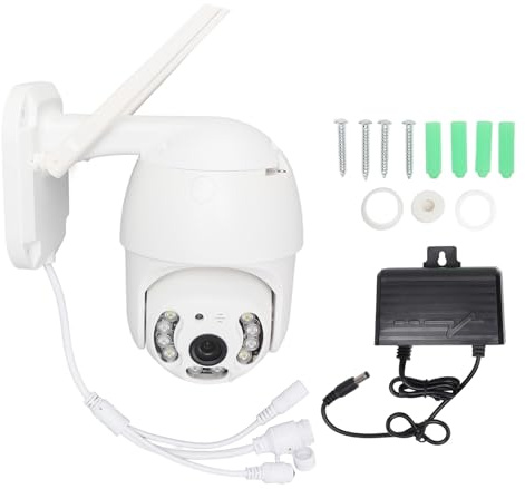 Respicefinem Webcam 3MP IP66 360° Rotation Light Source Outdoor Remote High-Resolution Security Camera