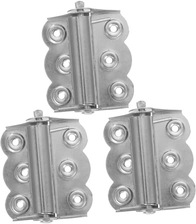 Uonlytech 3 pièces Charnières de Porte à Ressort Inox Fermeture Automatique Silencieuse Charnières pour Portes Moustiquaires Sécurité et Ventilation Maison